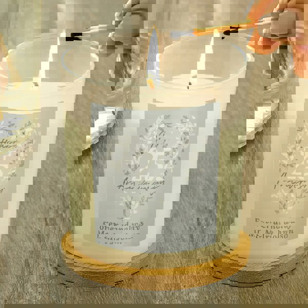 Personalised Memento Company Personalised 25th Silver Wedding Anniversary Candle Jar