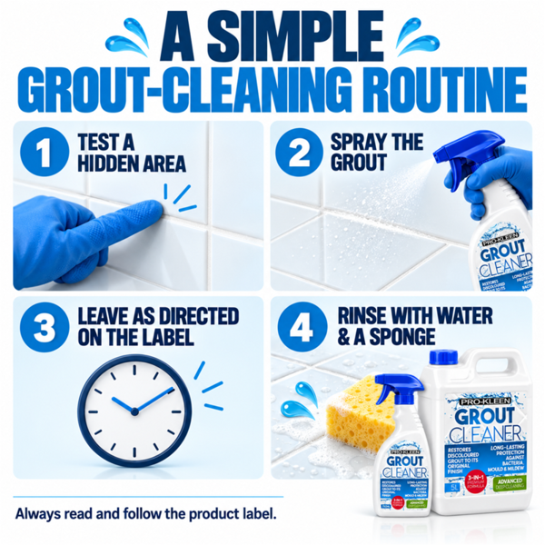 ProKleen 15L + 750ml Pro-Kleen Tile Grout Cleaner Restorer Reviver for Kitchen and Bathroom