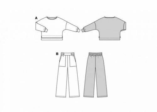 Burda Sewing Pattern 5853 Tops and Trousers For Women, 8-18 (34-44) - Easy