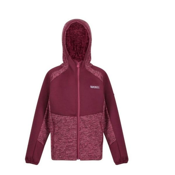 Regatta Childrens/Kids Dissolver VI Marl Fleece Full Zip Hoodie - Violet/Amaranth Haze