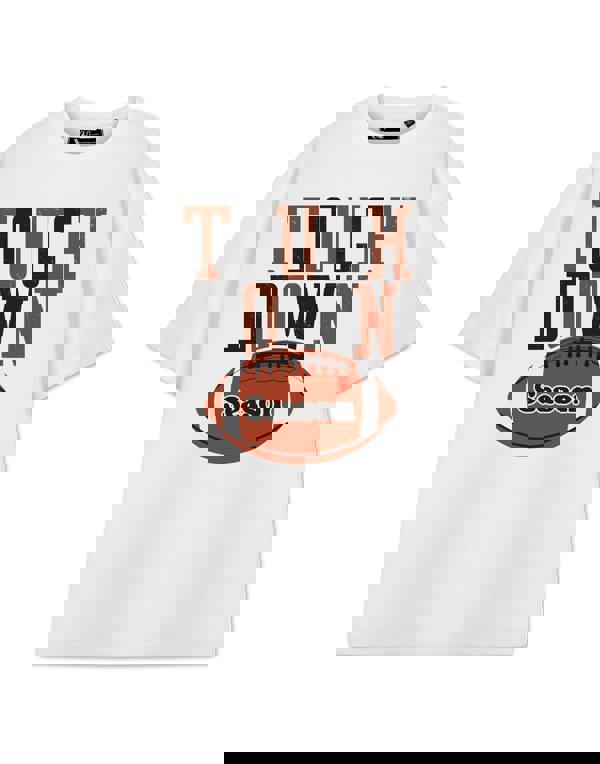 Show Me The Merch Unisex White Touch Down Season Short Sleeved T-Shirt