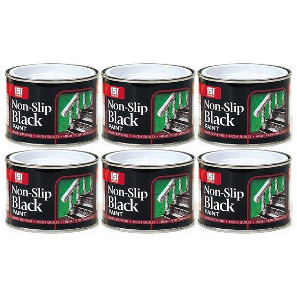 151 6X Nonslip Black Matt Paint Tin 180ml
