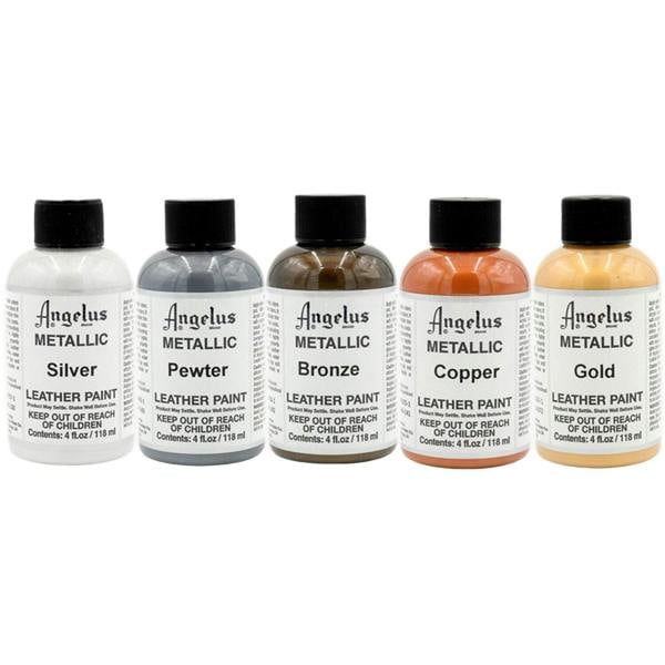 Angelus Metallic Leather Paint for Sneaker Customs and Shoes 4oz