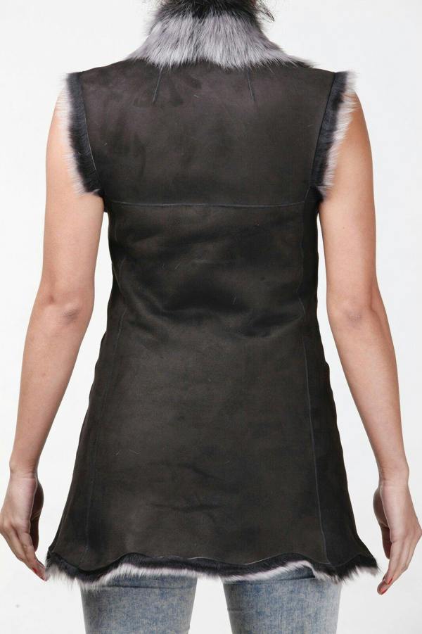 Infinity Leather Women's Toscana Sheepskin Long Gilet-Sorocaba