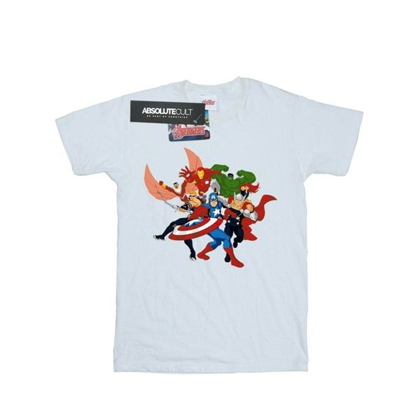 Marvel Mens Avengers Assemble Comic Team T-Shirt - White