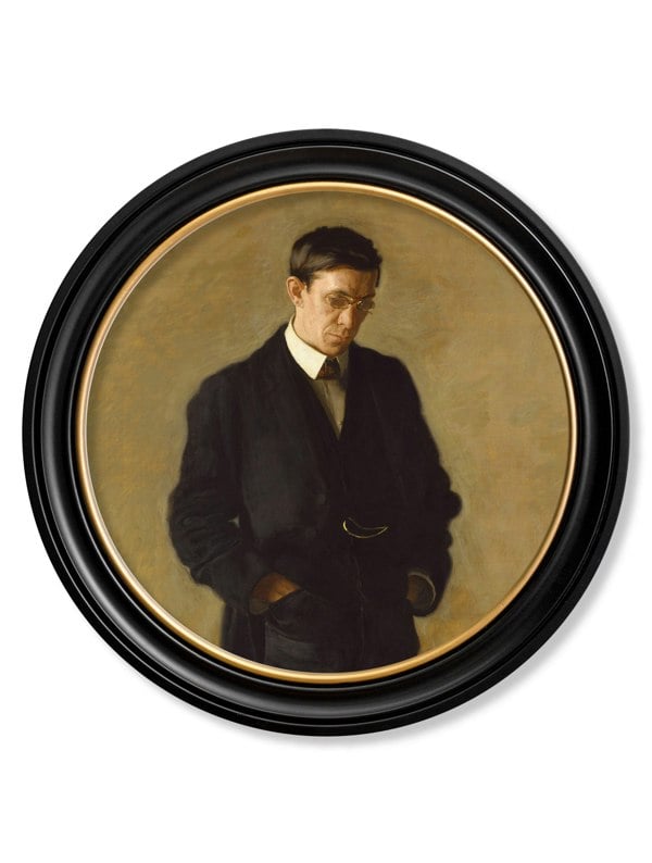 Exceptional Art c.1900 The Thinker - Thomas Eakins - Round Frame