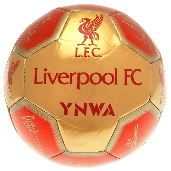 Liverpool FC YNWA Signature Football - Red/Gold