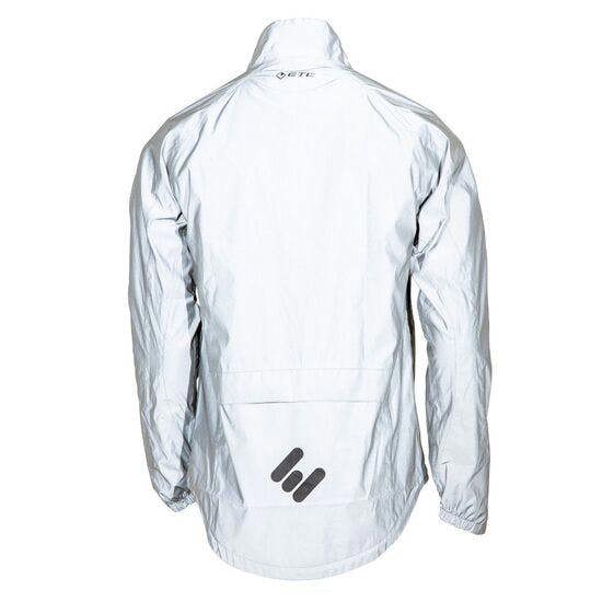ETC Mens Arid Weatherproof Reflective Cycling Rain Jacket - Silver