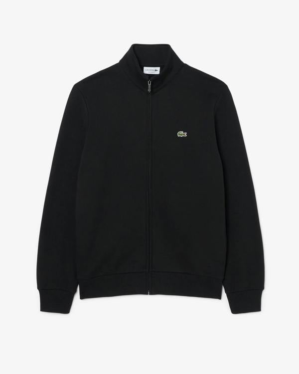 Lacoste Half Zip Mens Fleece Sweatshirt - Black 031 | CHO | Designer Mens Sweatshirts