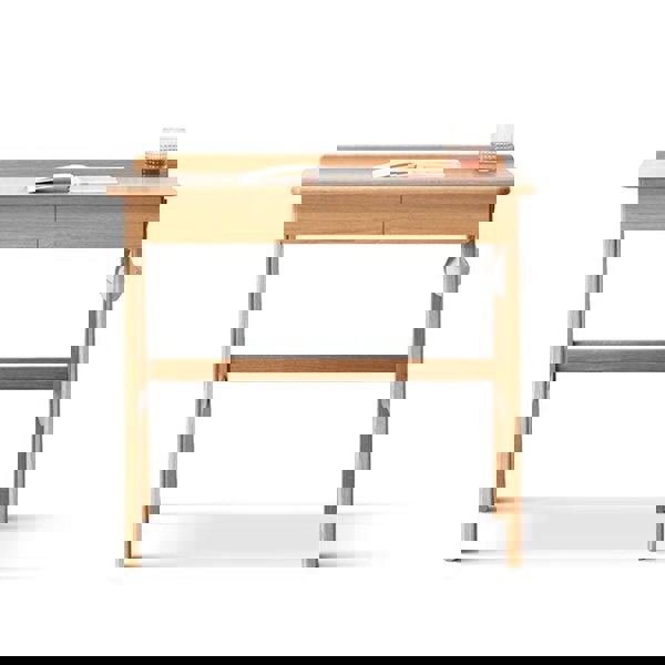 Cedric Office Desk, Oak Wood-Rit Concept-Double Drawers ( WxDxH 110x48x78cm )-Rit Concept