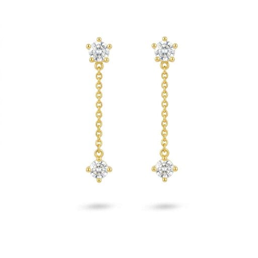 Gold Trip Crystal Drop Earrings