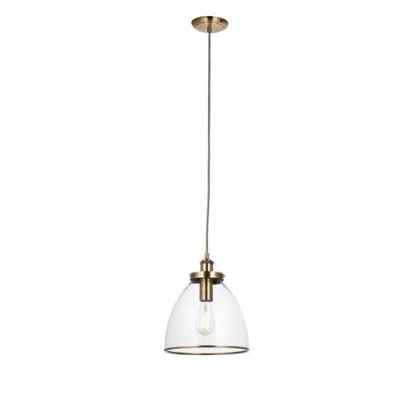 Pagazzi Lighting Brunswick Antique Brass Ceiling Pendant