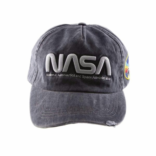 NASA Unisex Adult Logo Vintage Snapback Cap - Black