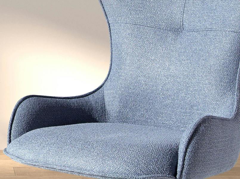 Angel Cerdá Swivel chair in blue fabric 4204