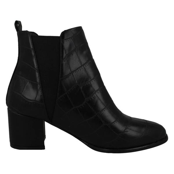 Spot On Ladies Spot On Mid Chunky Heel Ankle Boots F51090