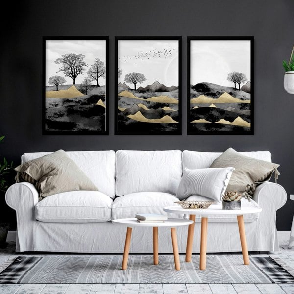 Art for the living room | set of 3 wall art prints