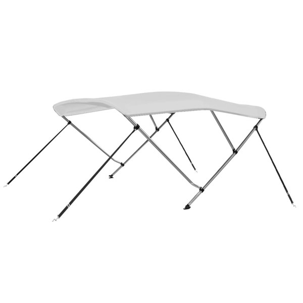 Berkfield 3 Bow Bimini Top White 183x160x137 cm