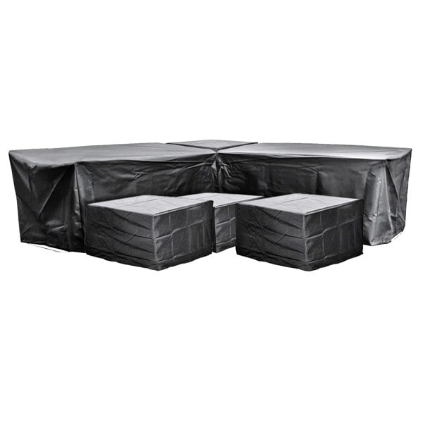 Cozy Bay EZBreathe Malta 8 Seat Twin Stool Furniture Set Cover in Black