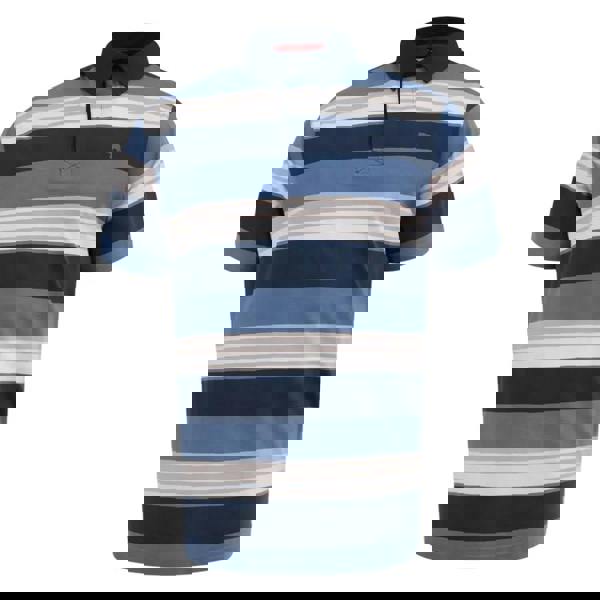 Duke Mens Willis D555 Stripe Kingsize Rugby Polo Shirt - Navy - 