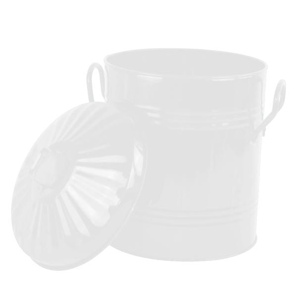 Leecroft Metal Mini Bin White 12 x 10'' - One Colour - 