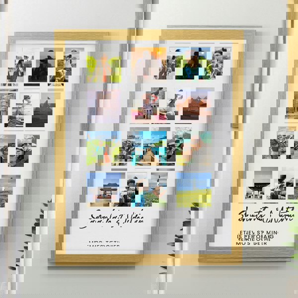 Personalised Memento Company Personalised Oak Multi Photo Frame