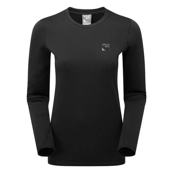 Sprayway Ladies Fleece Crew Neck Top with Thumb Loops for Winter Hiking