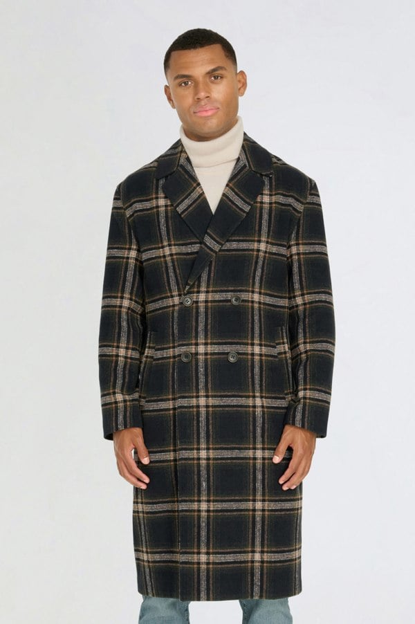 Harry Brown London Jacob Fashion Wool Coat - Check Print