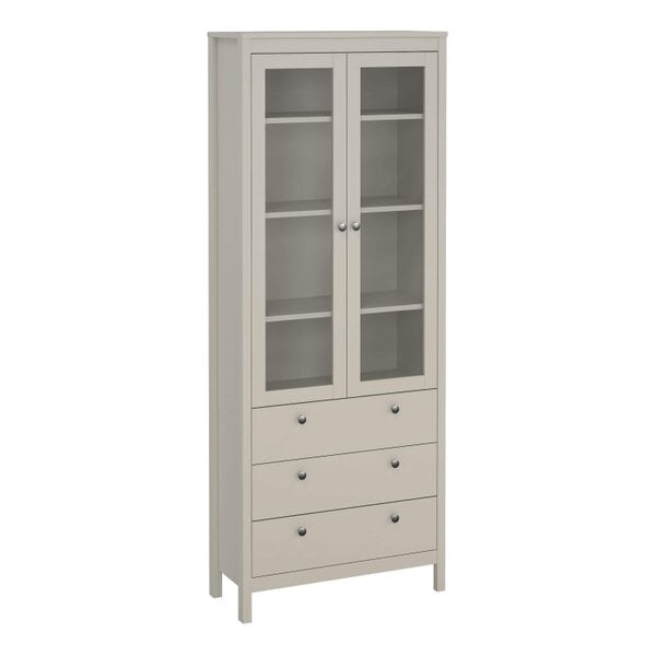 Wyld Haus Gossmere Natural Cashmere China Cabinet 2 Doors 3 Drawers