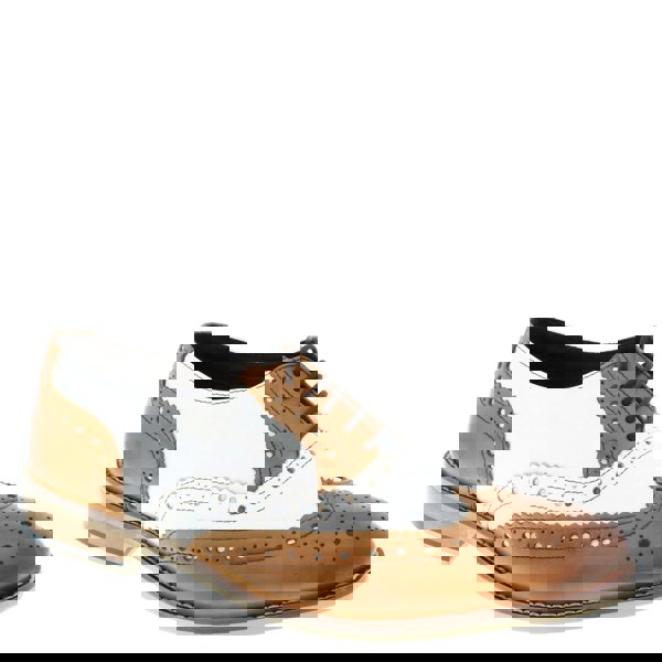 Frank James Redford Mens Leather Lace Up Wingtip Formal Gatsby Evening Brogue Shoes