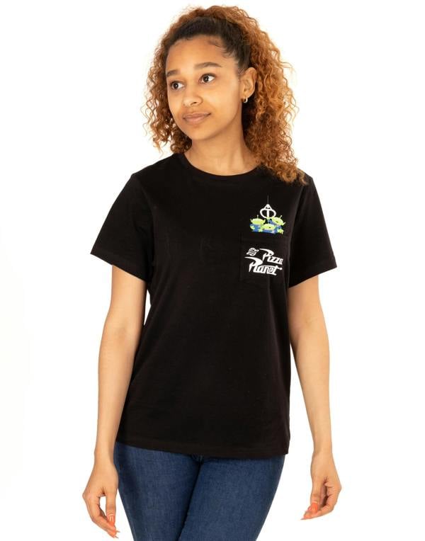 Disney Womens Black Aliens Short Sleeved T-Shirt