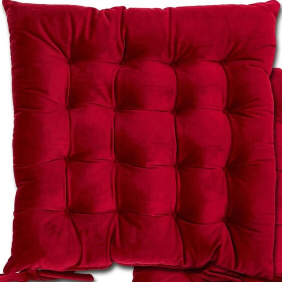 Scotts of Stow Velvet Seat Pad - Red