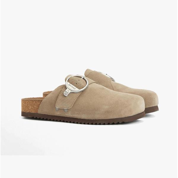 Barbour KYRA CLOSED Mules Sandals   in  Taupe