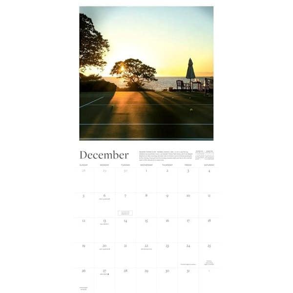 The Tennis Court Calendar 2027, Wall Calendars, Month To View, Sports, Gift