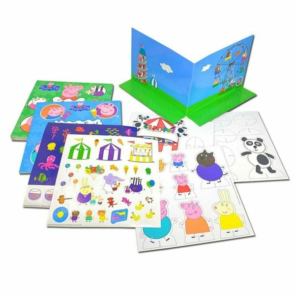 Peppa Pig Storybook Collection Read & Play Set includes 2 Storybooks, Stickers & Play Scenes Inside