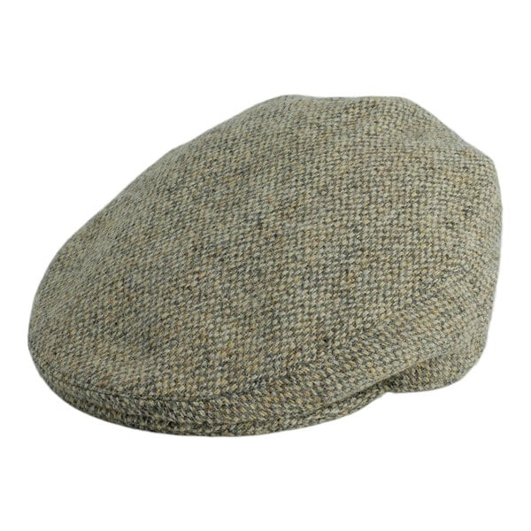 Gamble & Gunn Kilbeg Harris Tweed British Made Stone Grey Flat Cap