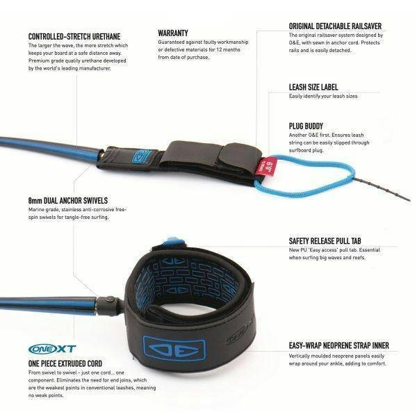 Ocean & Earth 6’0 One-Xt Premium Surfboard Leash Black