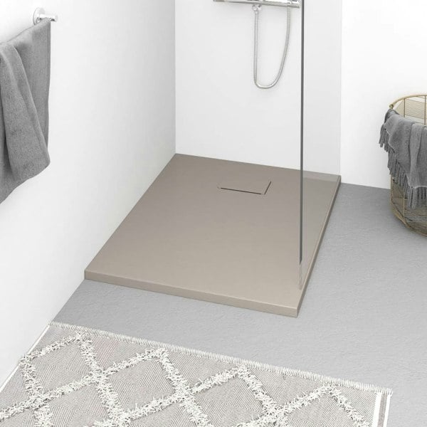 Berkfield Shower Base Tray SMC Brown 90x70 cm