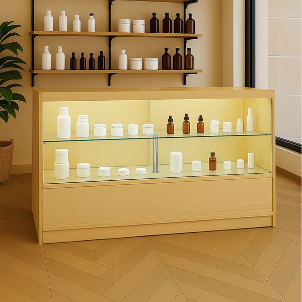 Monstershop LED Retail Shop Counter C1500 - Maple