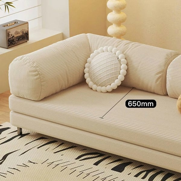 Choudhury Two Seater Sofa Bed, Backrest Washable, Corduroy-Rit Concept-Rit Concept