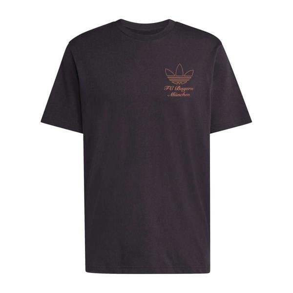Adidas Mens FC Bayern Munich Cotton Relaxed Fit T-Shirt - Black - 