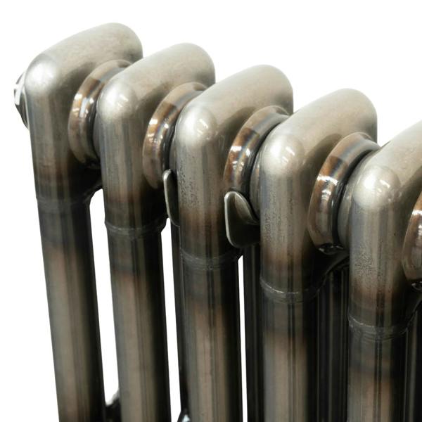 Monstershop Traditional 2 Column Radiator - 600 x 1460mm - Raw Metal