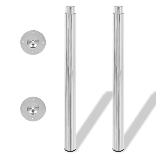 Berkfield Telescopic Table Legs 4 pcs Chrome 710 mm-1100 mm