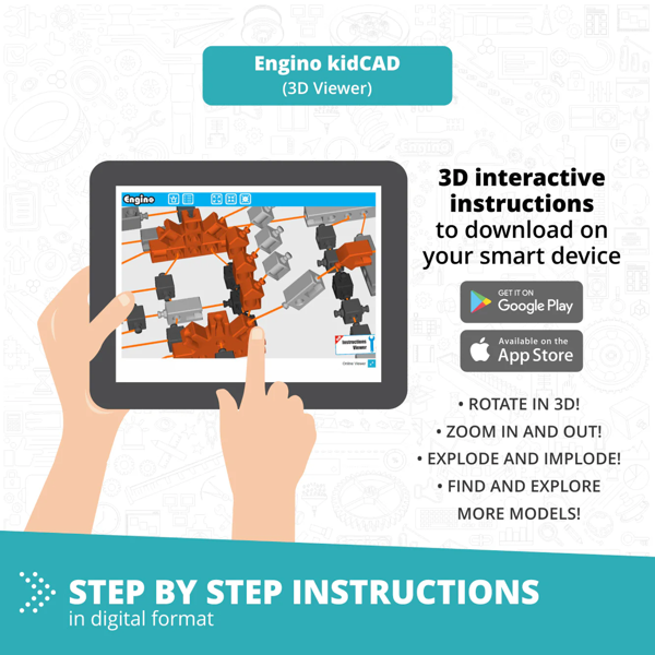 Engino STEM & Robotics PRO Set with  rechargeable battery