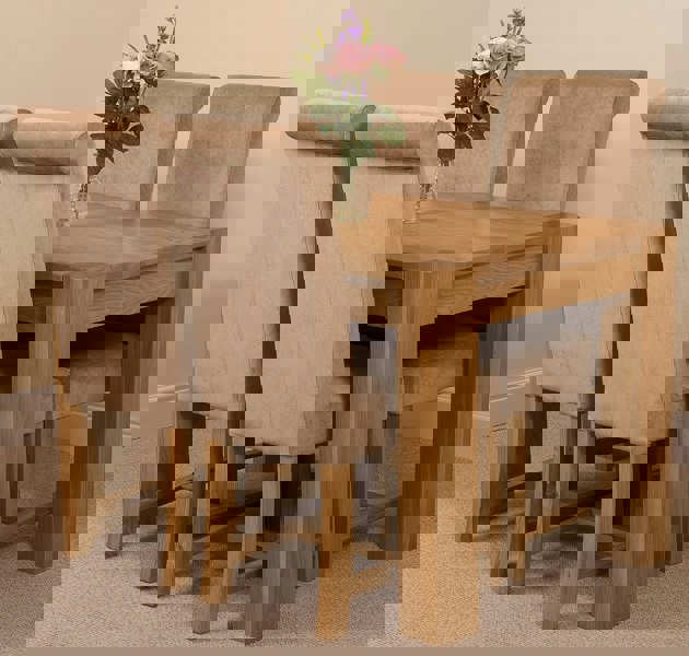 That's Furniture Kuba Small Oak Dining Table with Washington Fabric Chairs
