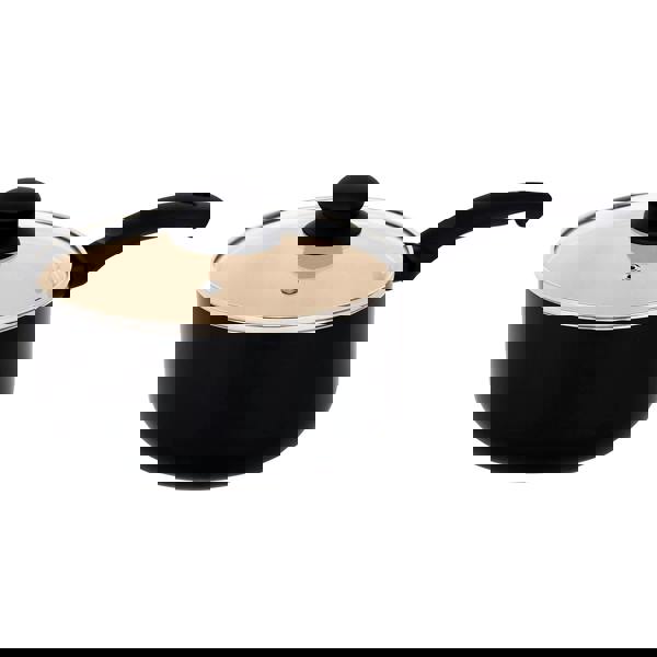 Gr8 Home Aluminium 8 Pc Marble Ceramic Non Stick Induction Frying Pan Saucepan Set Cream