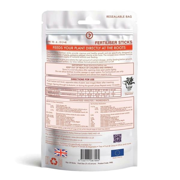Rose Plant Food Sticks - Devonia London