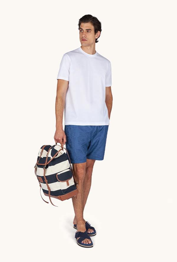 Paul & Shark Portofino Swimwear with Sharks Waves Print