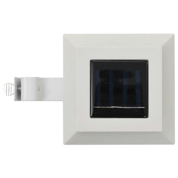Berkfield Outdoor Solar Lamps 6 pcs LED Square 12 cm White