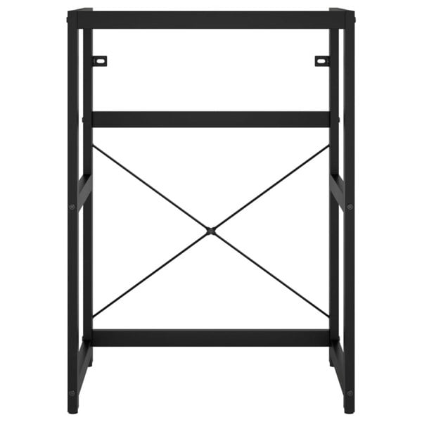 Berkfield Bathroom Washbasin Frame Black 59x38x83 cm Iron