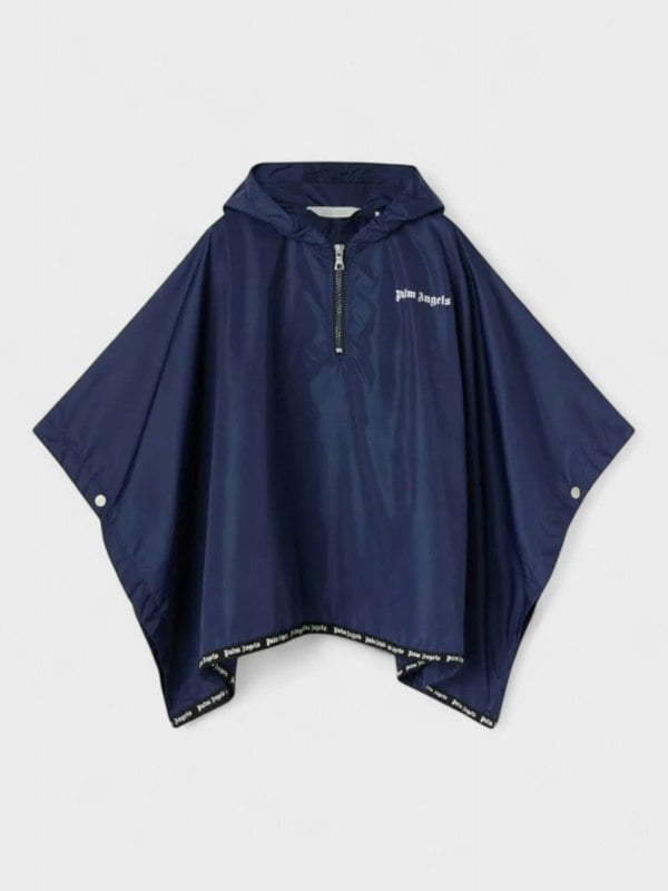 Palm Angels Kids Smiley Motif Hooded Poncho Jacket - Supplied FashionPalm Angels